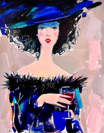LADY WITH WINE